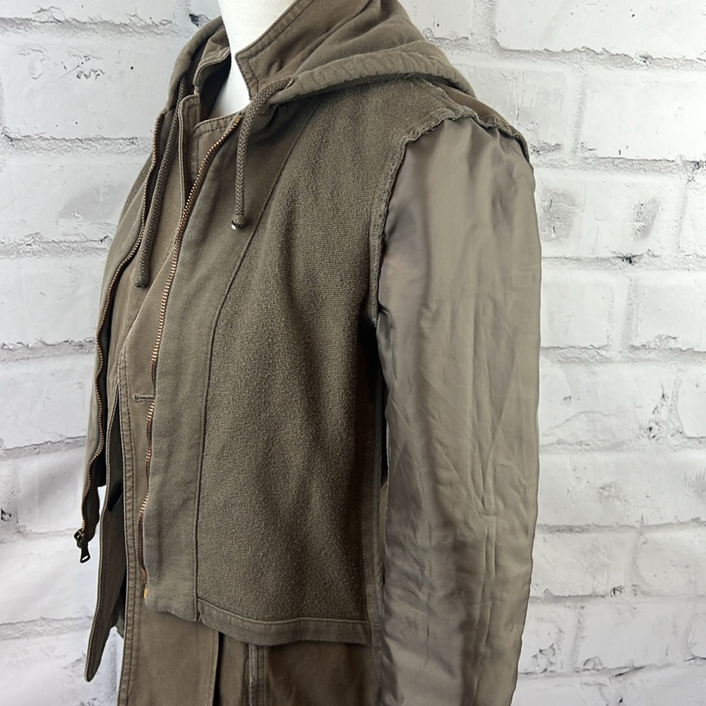 Max & Co 100% Cotton Hooded Jacket Brown - Picture 12 of 14